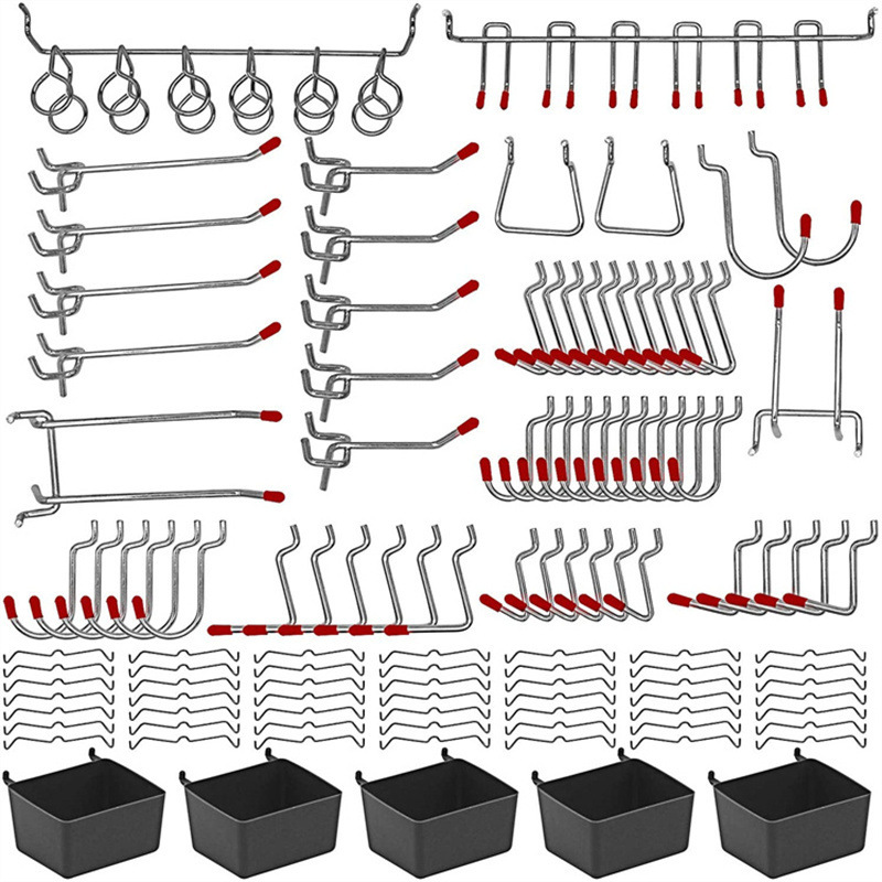 Workshop Tools Organizing - 114-delige pegboard-hakenset Metalen gereedschapshaken voor het