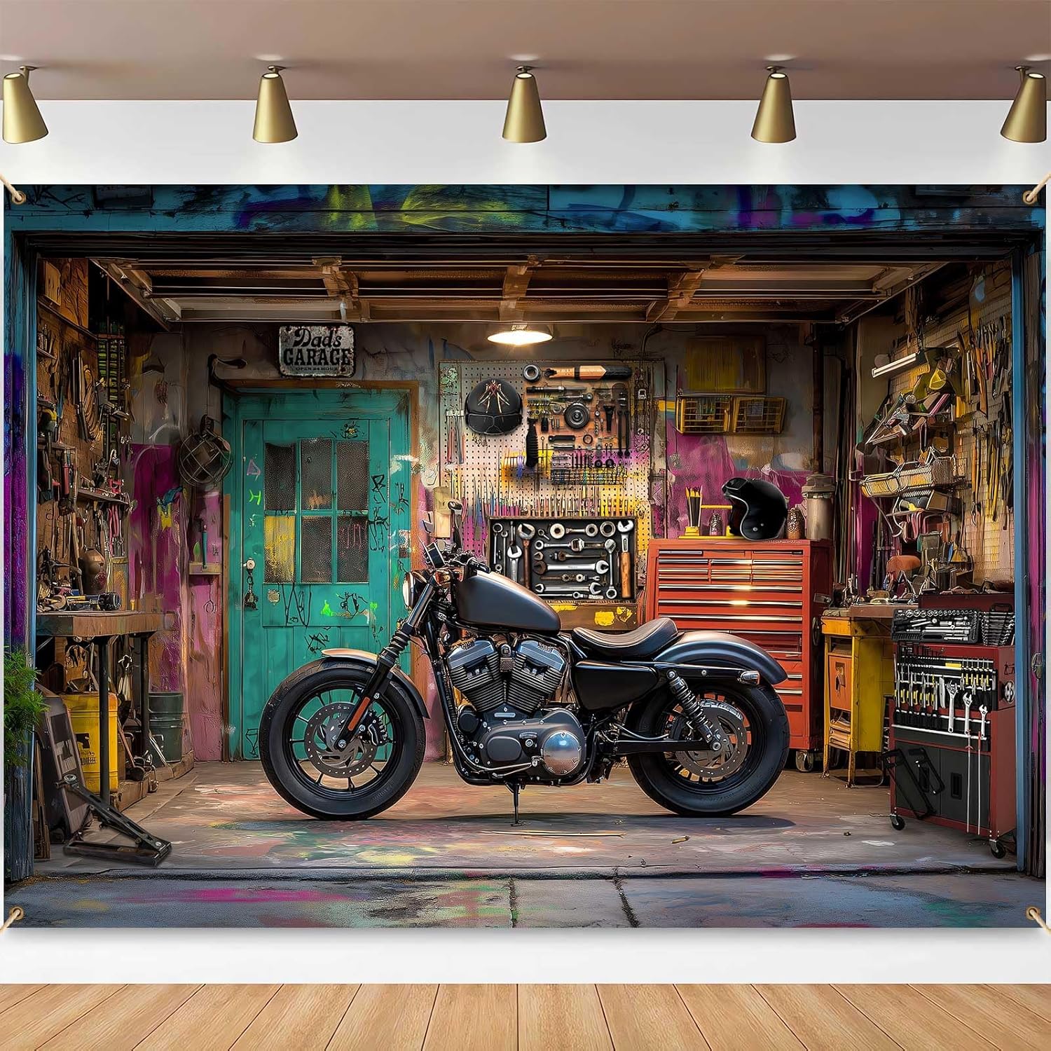 Motor Garage Fotografie Achter - Workshop Tools Background recensie en prijs